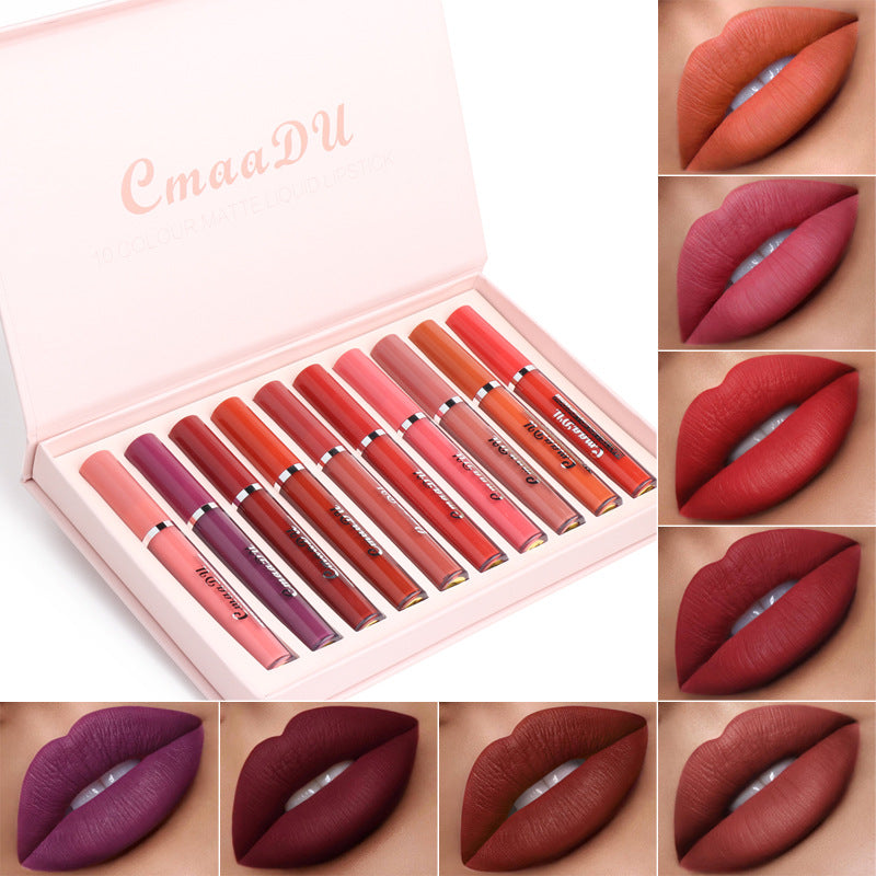 Women's Non-Stick Cup Waterproof Matte Lipstick in Photo Colour