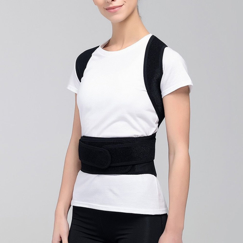 Adjustable Back Posture Support Brace In Breathable Fabric