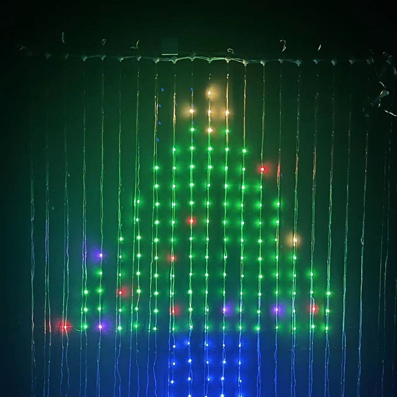 Smart LED RGB Curtain String Lights with Bluetooth App Control