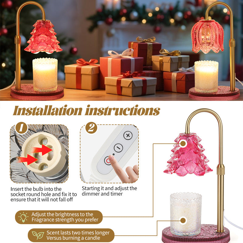 Candle Warmer Lamp With Timer and Dimmer, Adjustable Height