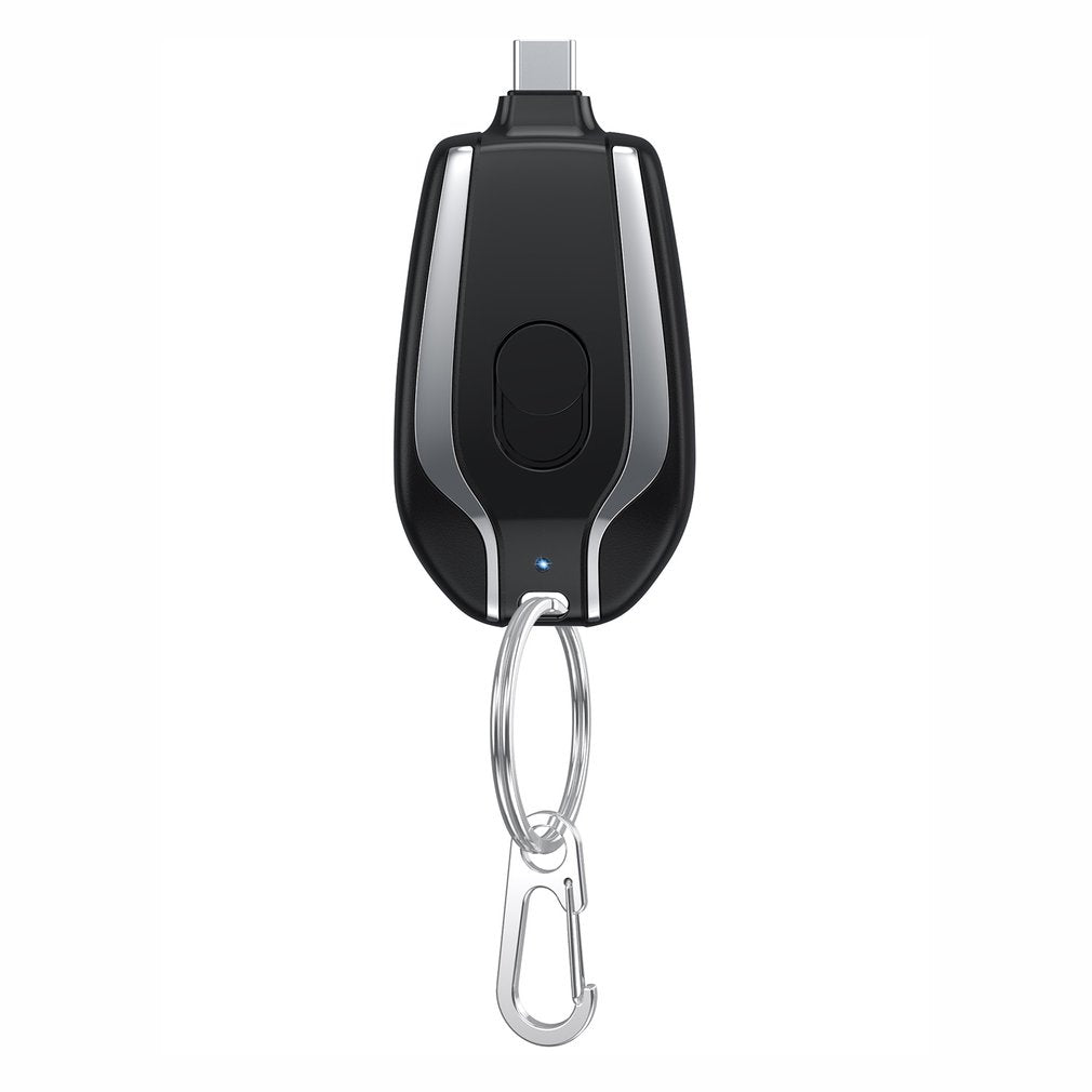 1500mAh Mini Keychain Power Bank With Type-C, Ultra Compact