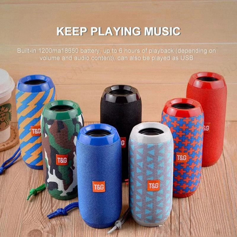 Portable 10W Waterproof Bluetooth Speaker with Subwoofer and LED Lights