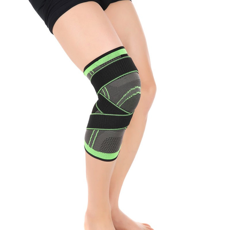 3D Weave Sports Knee Pad with Adhesive Support Strap