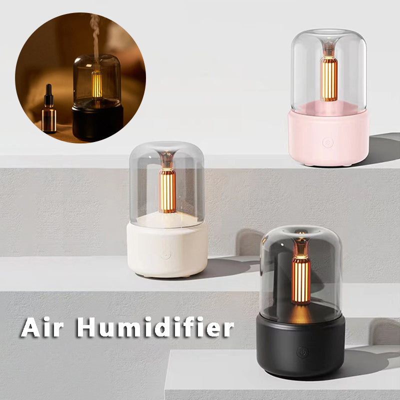 Candlelight Atmosphere Humidifier With 120ml Aroma Diffuser