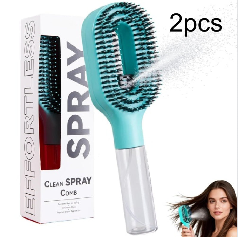 2-in-1 Detangling Hairbrush with Mist Spray Bottle