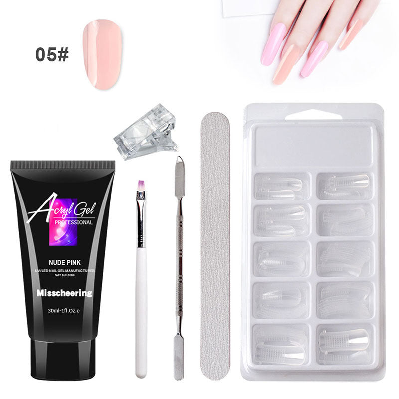 Painless Extension Gel Nail Art Kit with Quick Model Crystal Colours