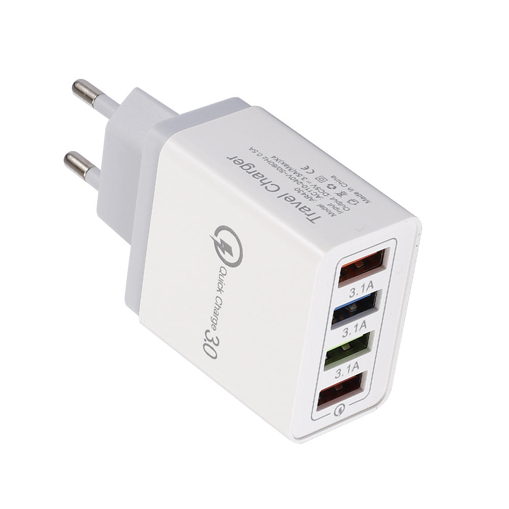 Quick Charge 3.0 USB Wall Charger with 4 Ports for Phones and Tablets