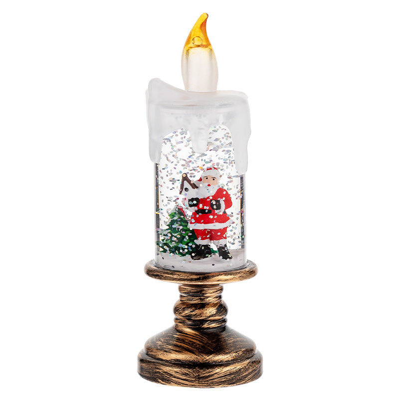 Christmas Candle Light Scene Decorations for Tables and Shelves