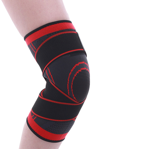 3D Weave Sports Knee Pad with Adhesive Support Strap