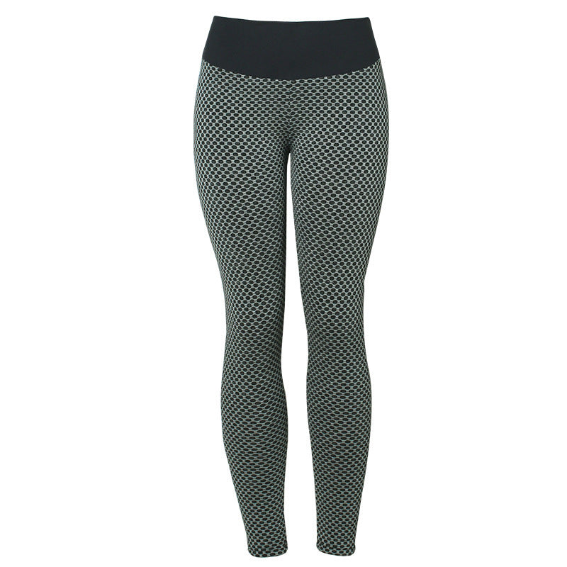 Seamless High Waist Plaid Leggings For Yoga, Gym And Everyday
