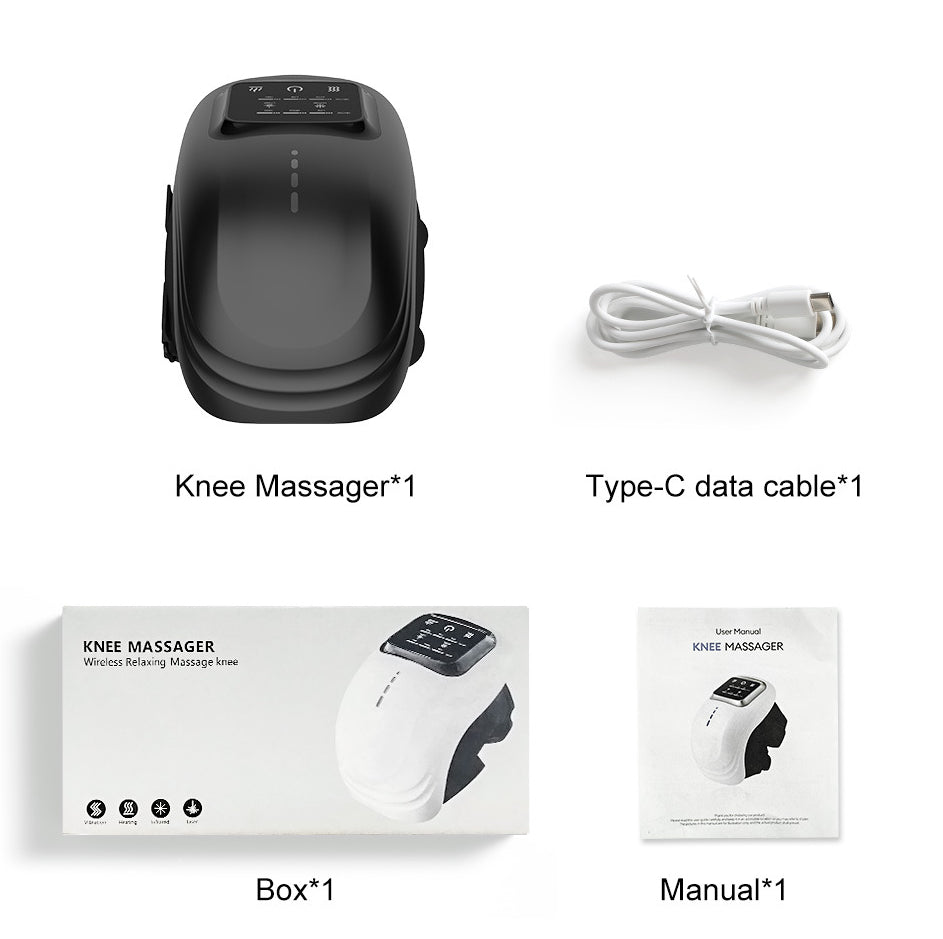 Heated Knee Massager With Vibration, Rechargeable Home Wrap
