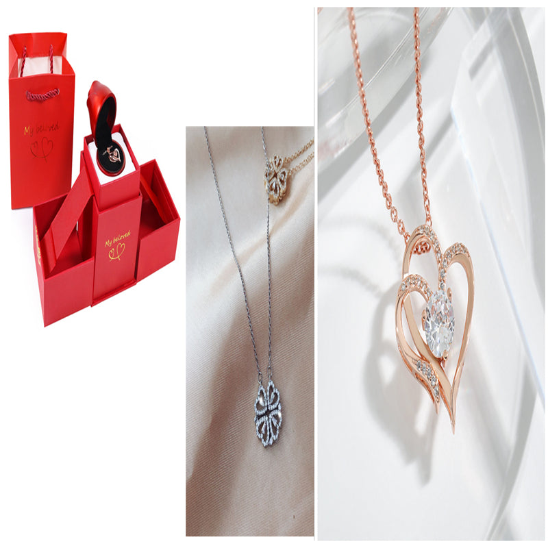 Detachable Four-Leaf Clover Necklace for Women, Multi-Wear Style