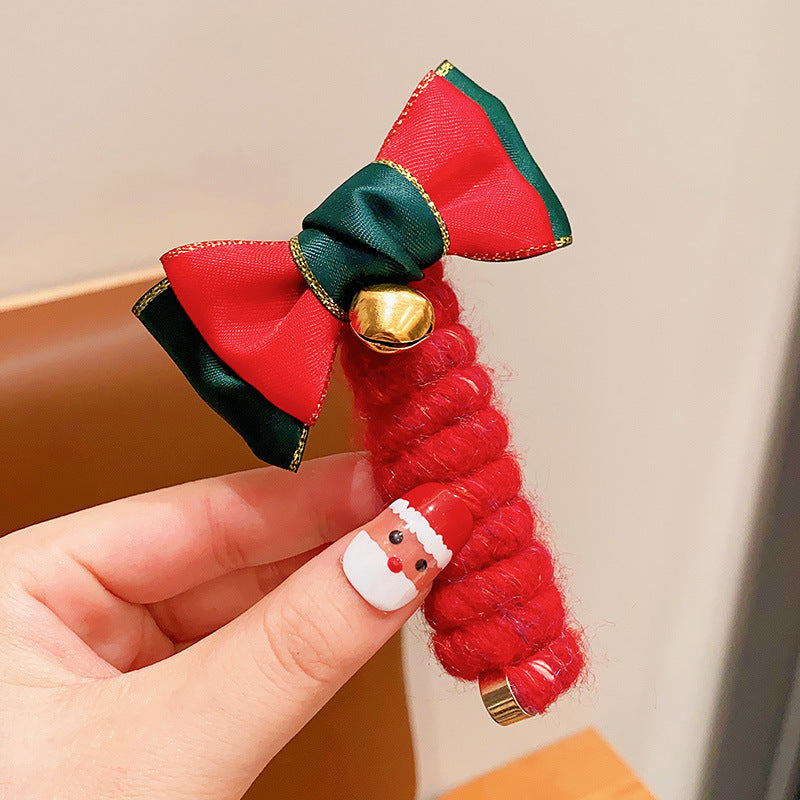 Girls Christmas Spiral Coil Hair Ties Telephone Wire Style