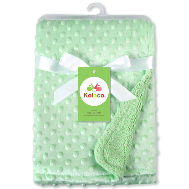 Soft Polka Dot Baby Blanket, Newborn Swaddle Wrap Envelope