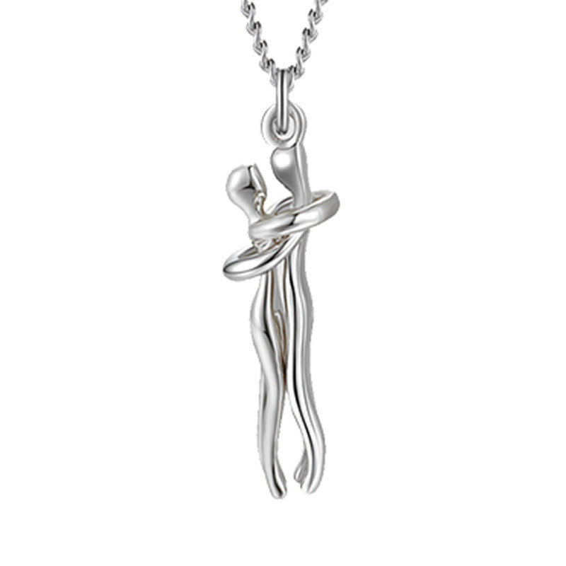 Love Hug Necklace For Couples, Simple Clavicle Chain Gift