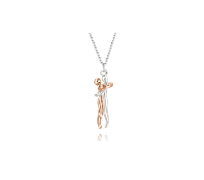 Collier « Love Hug » pour couples, chaîne de clavicule simple à offrir