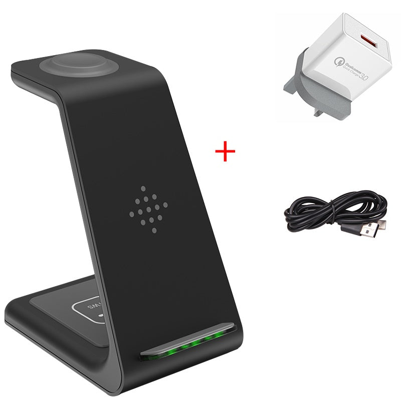 3-in-1 Wireless Charging Station Stand for Phones, Watch and Earbuds