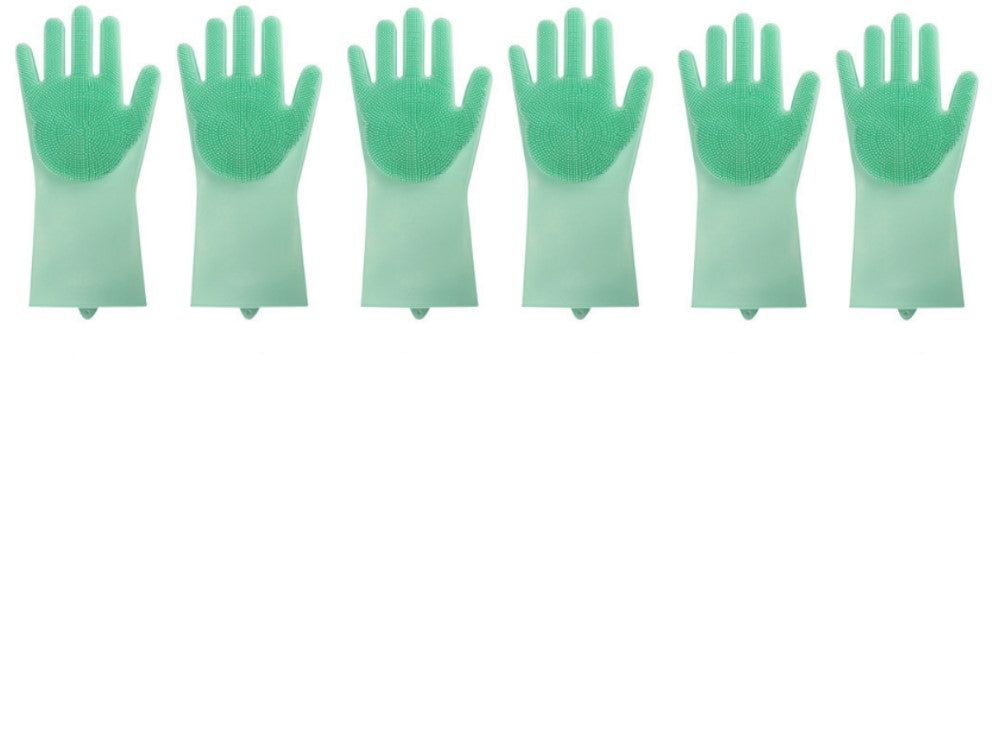 Silicone Heat-Resistant Scrubbing Gloves For Kitchen Cleaning
