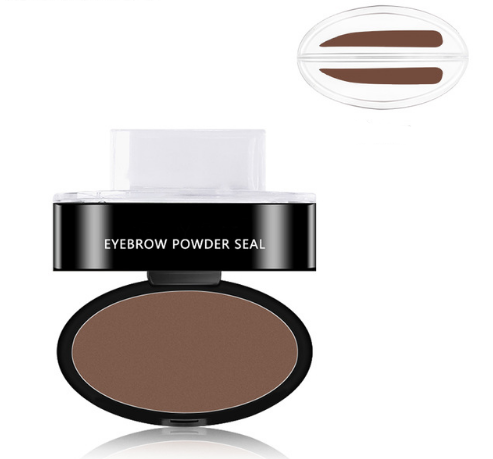 Eyebrow Stamp Kit With Stencils And Waterproof Brow Powder