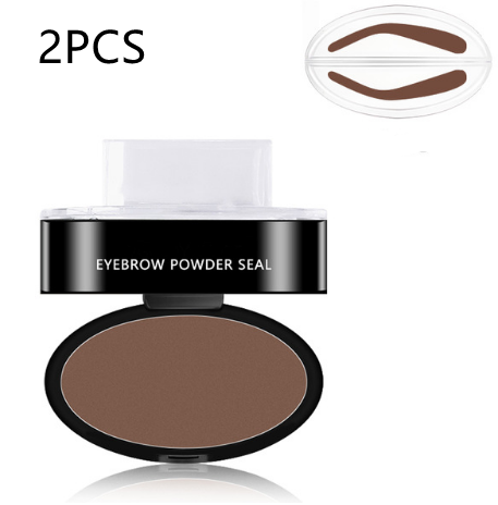 Eyebrow Stamp Kit With Stencils And Waterproof Brow Powder