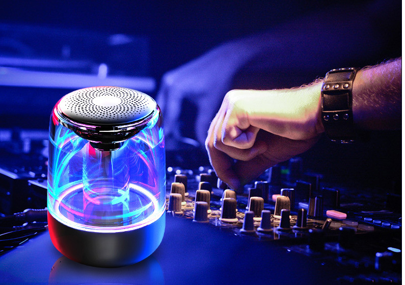 Portable Bluetooth Speaker with Powerful Bass and Colour LED Lights