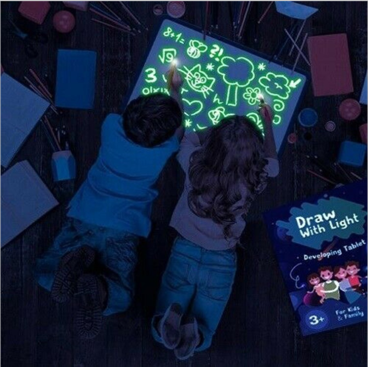 3D Magic Drawing Pad With 8 Light Effects For Kids