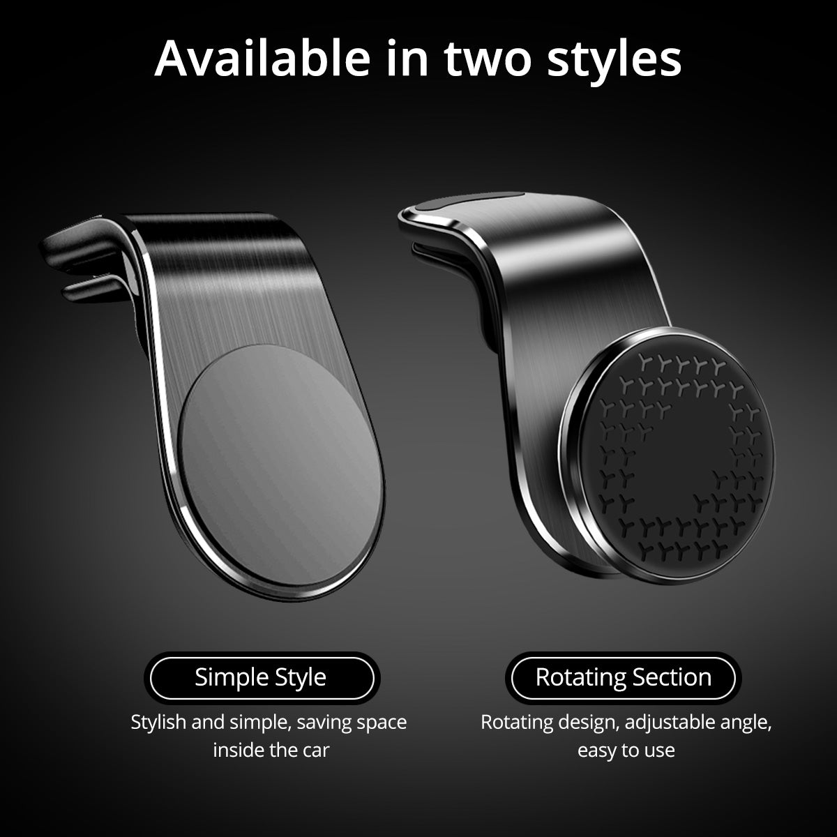 Magnetic Car Phone Holder for Air Vent with 360 Degree Rotation