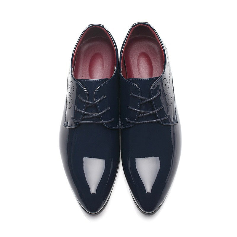 Men's Leather Dress Shoes, Business Casual Lace-Up in Many Colours