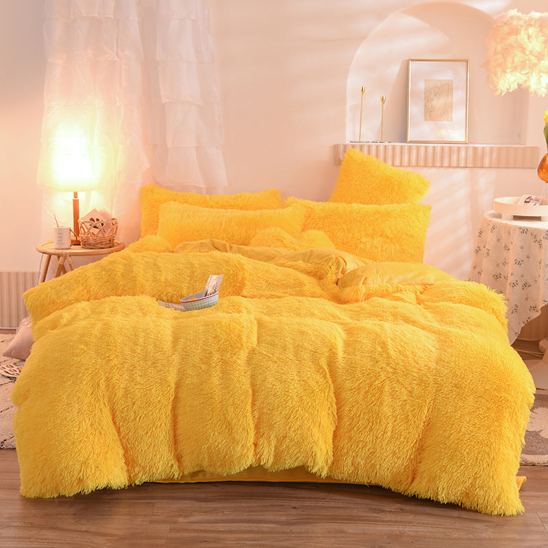 Luxury Thick Fleece Duvet Cover Set, Warm Winter Bedding