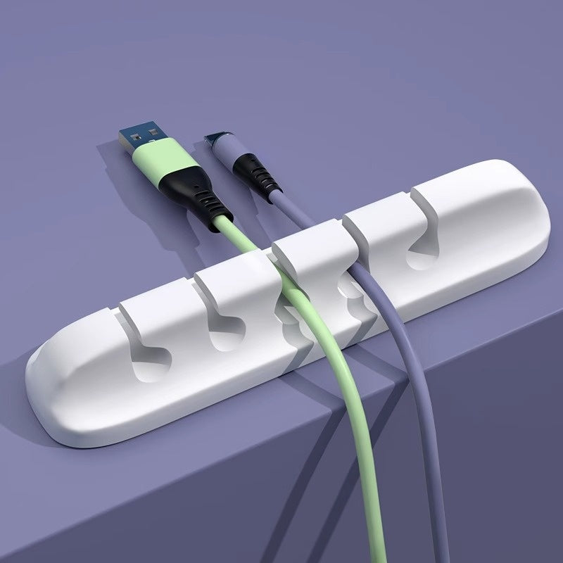 Silicone Desk Cable Organiser With 3, 5 Or 7 Cable Slots