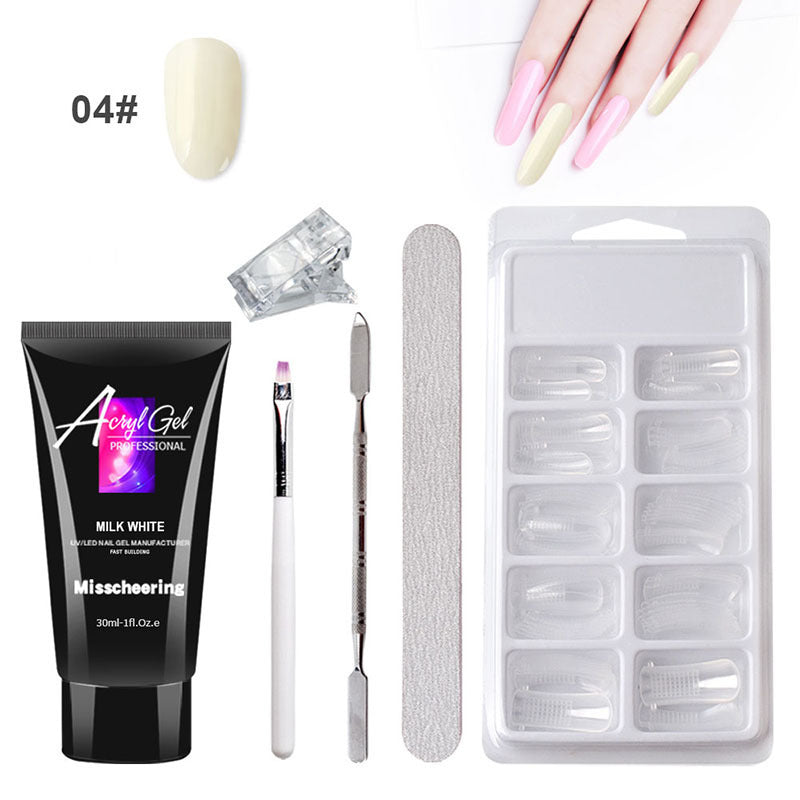 Painless Extension Gel Nail Art Kit with Quick Model Crystal Colours