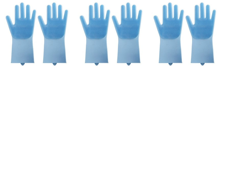 Silicone Heat-Resistant Scrubbing Gloves For Kitchen Cleaning