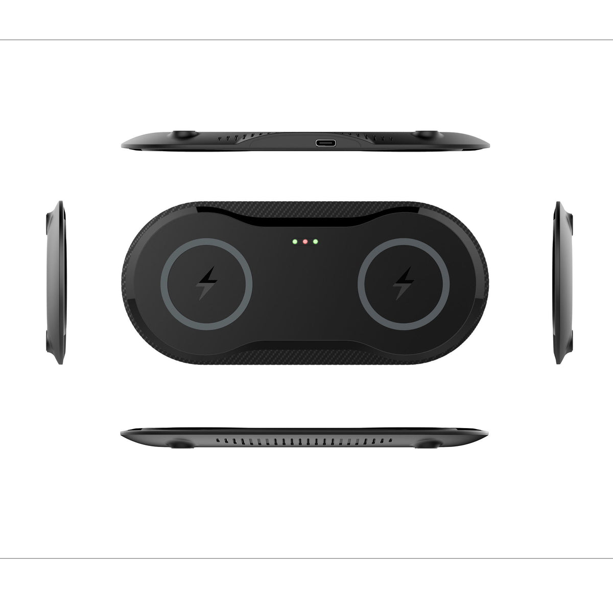 Dual Wireless Charger Pad for Two Phones, 5W or 10W Charging Station