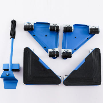 Furniture Moving Lifter Tool Set with Wheels, 5 Pieces