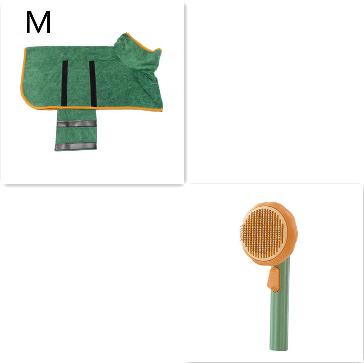 Self-Cleaning Steel Wire Cat Brush for Grooming, Hand-Held Comb