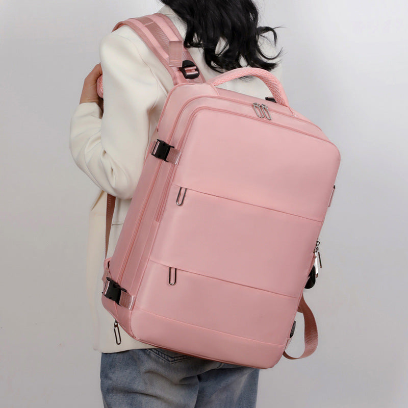 Large Capacity Women's Travel Backpack With Dry And Wet Pocket