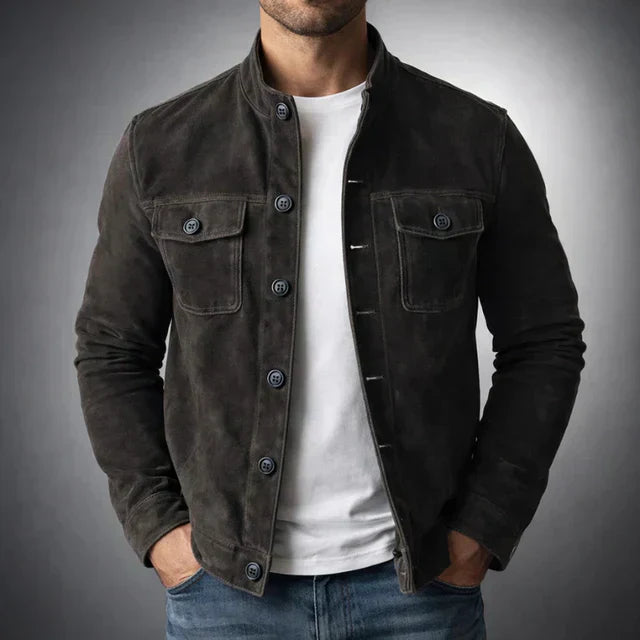 Freddie | Klassische Wildlederjacke in Taschenform