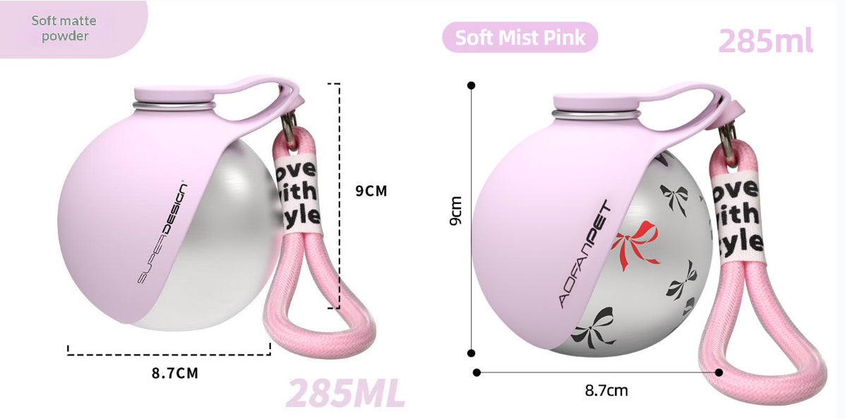 Portable Stainless Steel Water Bottle for Small Dogs and Cats