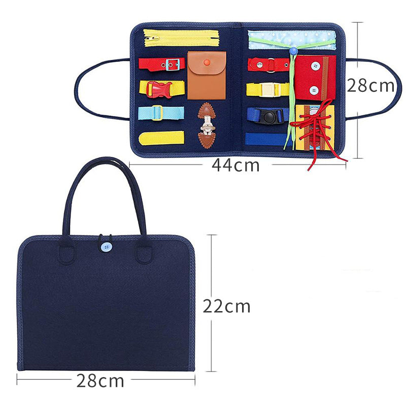Felt Busy Book for Toddlers, Dressing and Buttoning Learning Board