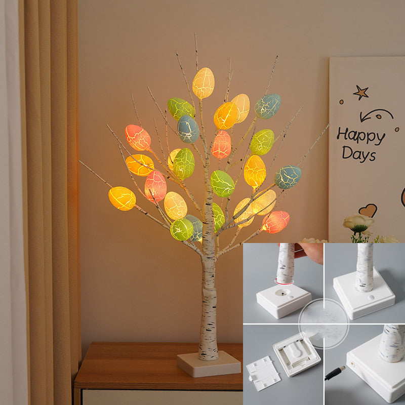 60cm Easter Egg Birch Tree LED Light for Spring Decoration