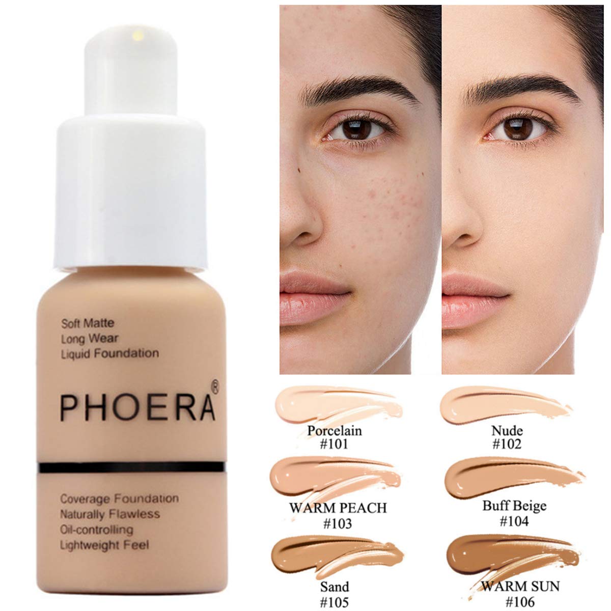 Matte Concealer Foundation Cream for Oil Control and Natural Cover