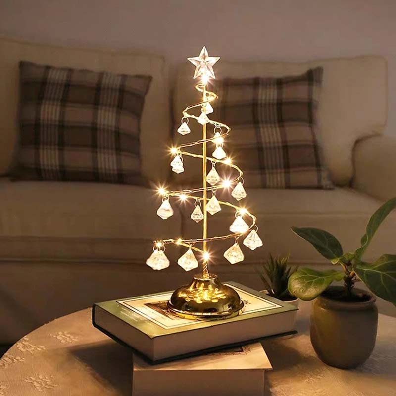 Crystal Christmas Tree LED Fairy Lights for Bedrooms Indoors