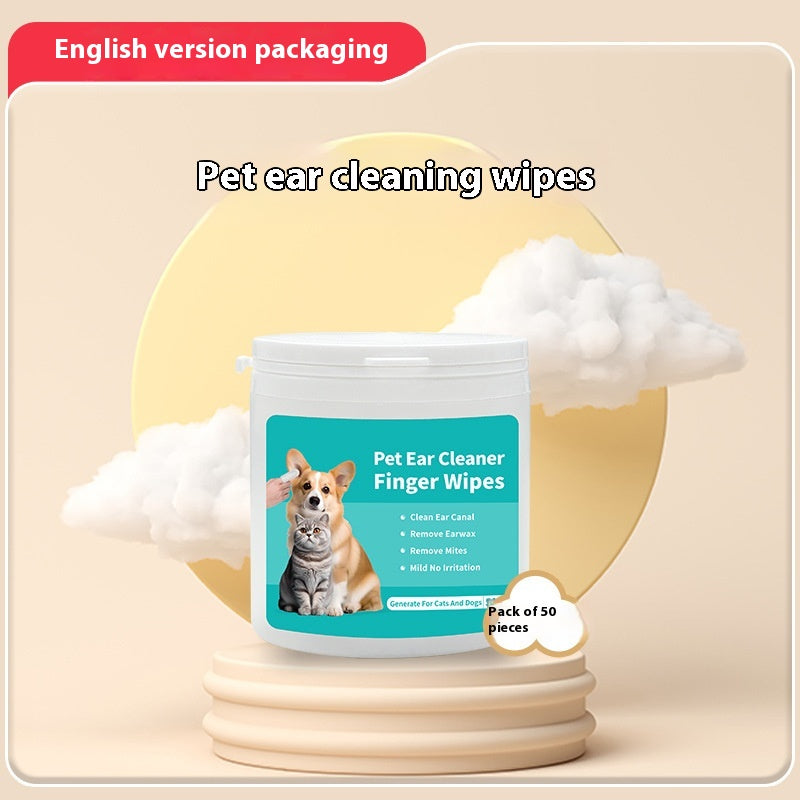 Disposable Pet Wipes for Teeth and Ears, Finger Cot Cleaning Pads
