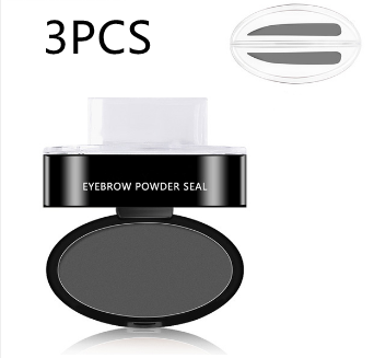 Eyebrow Stamp Kit With Stencils And Waterproof Brow Powder