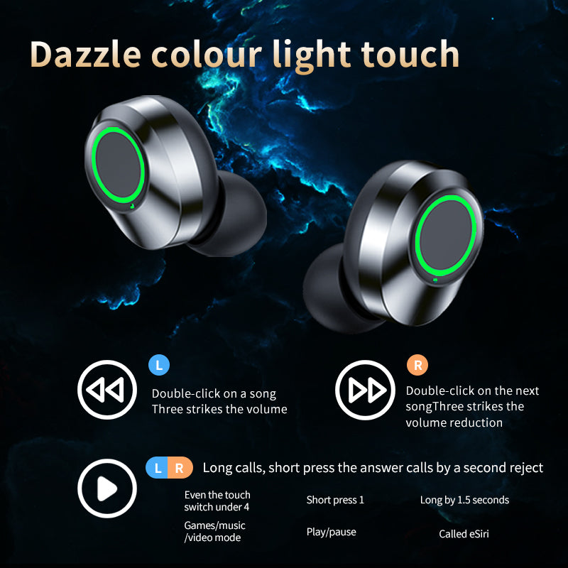 Wireless Bluetooth TWS Earbuds With LED Display And Charging Case