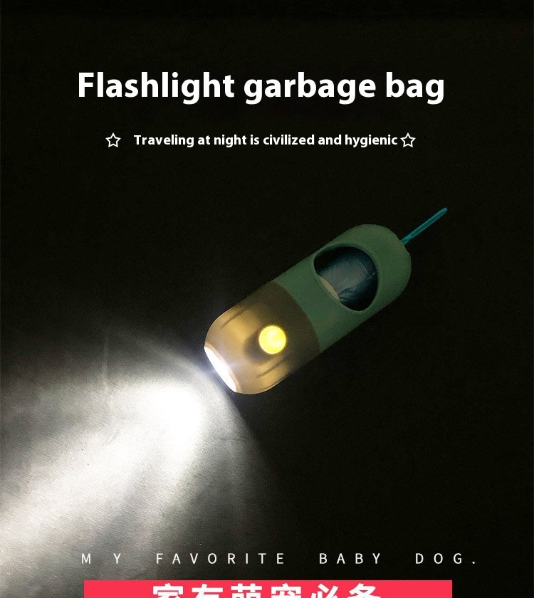LED Light Pet Waste Bag Dispenser with Bags for Dogs and Cats