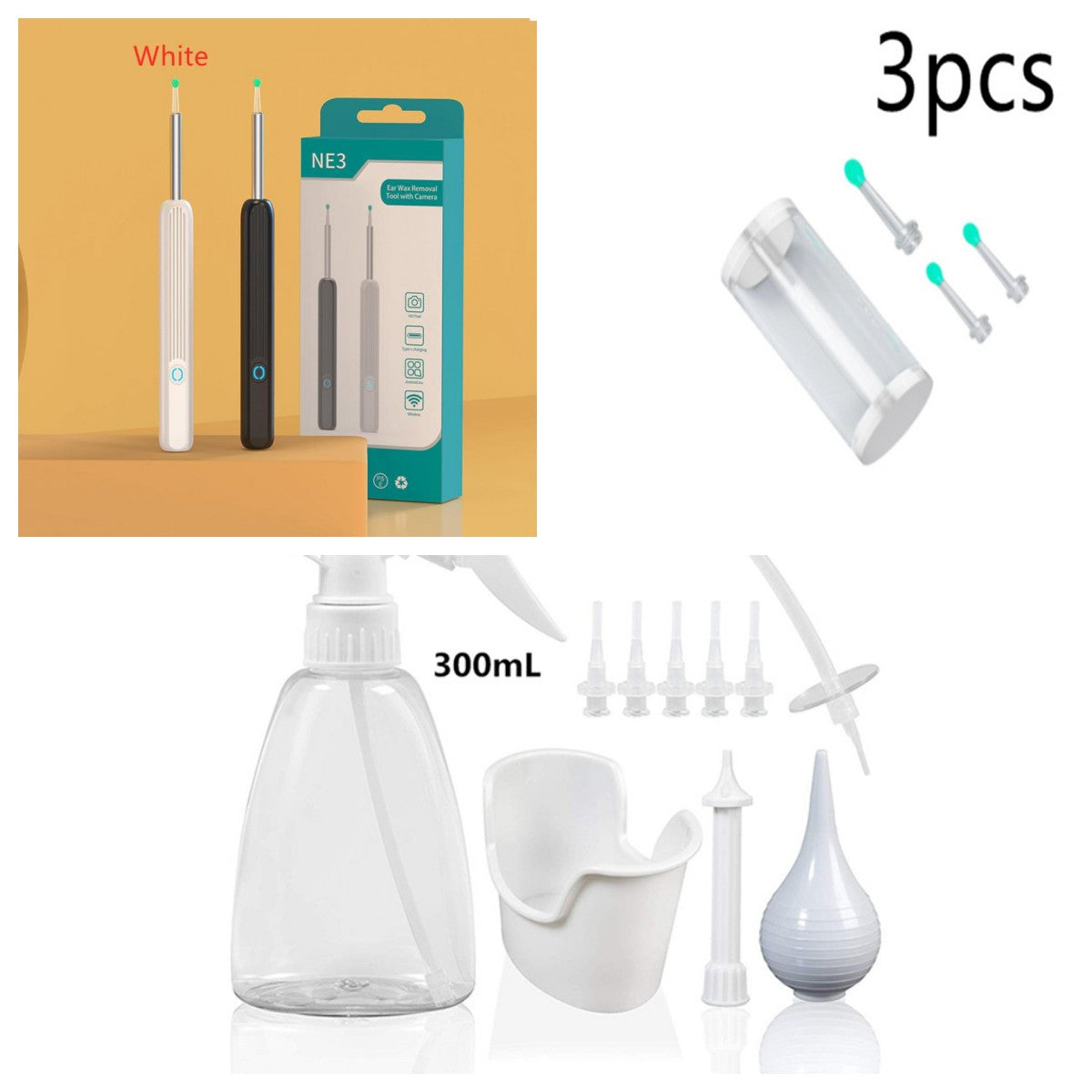 Wireless Ear Cleaner Otoscope With Camera And LED Light