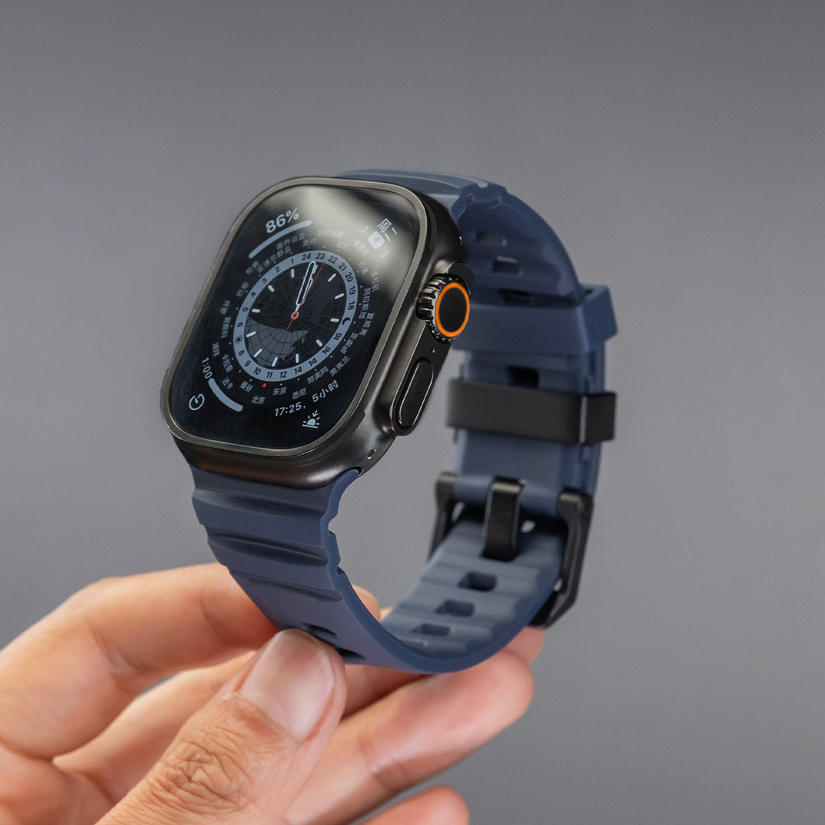 Silicone Sports Watch Strap for 44 to 49mm Watches
