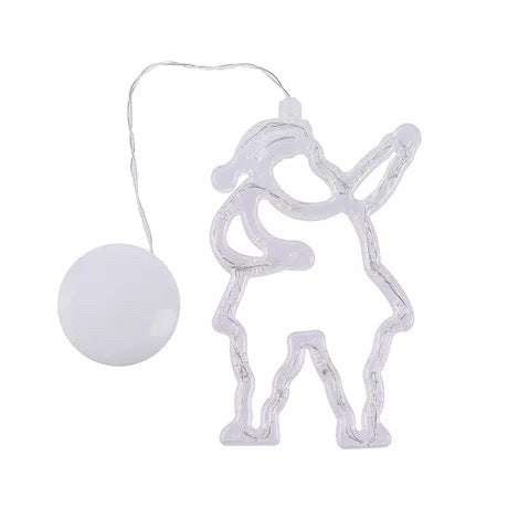 Christmas LED Suction Cup Chandelier Lights Santa Elk Snowman