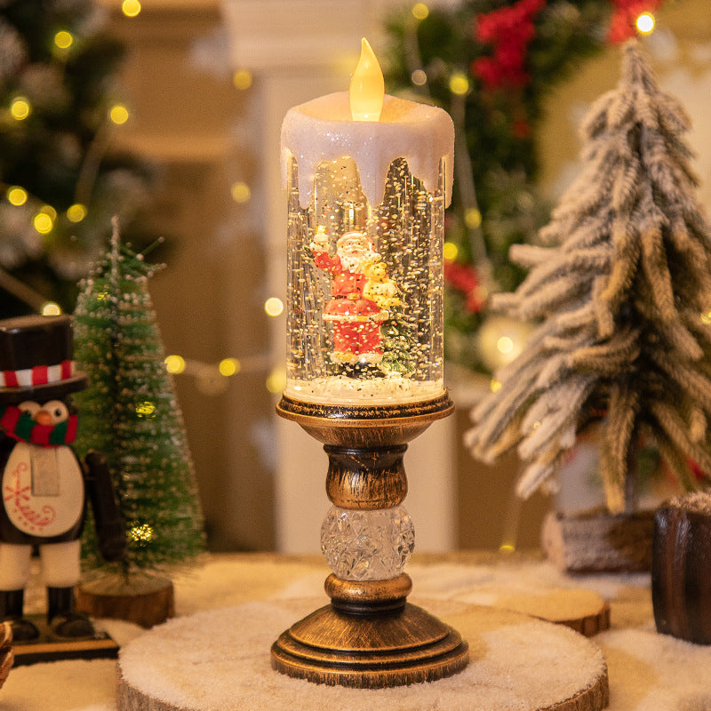 Christmas Candle Light Scene Decorations for Tables and Shelves